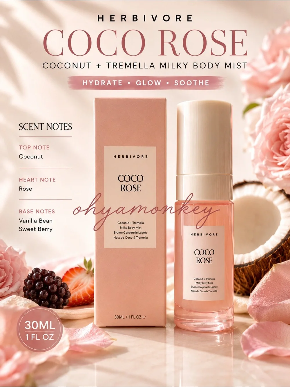 Herbivore Coco Rose Milky Body M ist